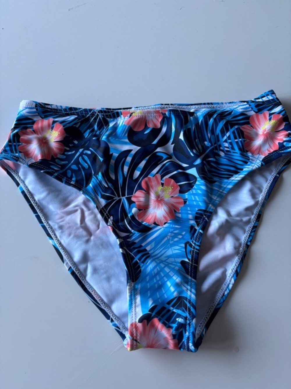 Floral Tropical Blue Bikini Bottom